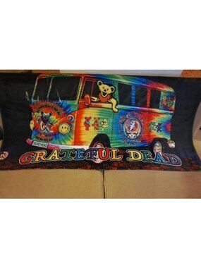 New Tie Dye Bear Skull Grateful Dead Beach Bath Pool Gift Towel Cotton Van Bus